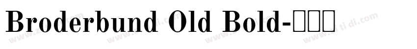Broderbund Old Bold字体转换
